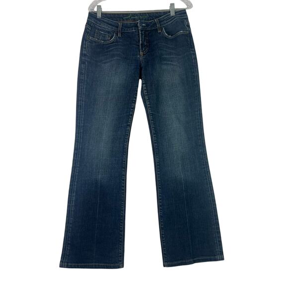 Bebe Jeans Womens 31 Blue Sophie Denim Low Rise Y2K USA Bootcut Heavy Casual Vtg - Picture 1 of 11